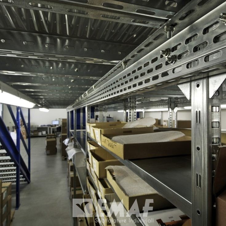 5,07 m Scaffalatura con 6 Ripiani, Profondità 50 cm, Altezza 2,5 m