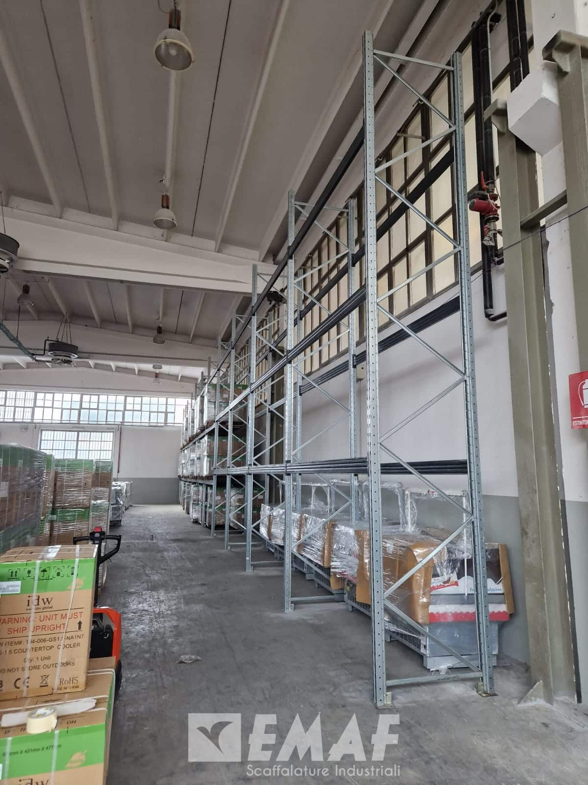 Featured image for “Second hand Dalmine pallet racking installed by Emaf in Turin”